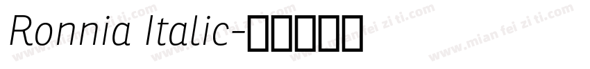 Ronnia Italic字体转换
